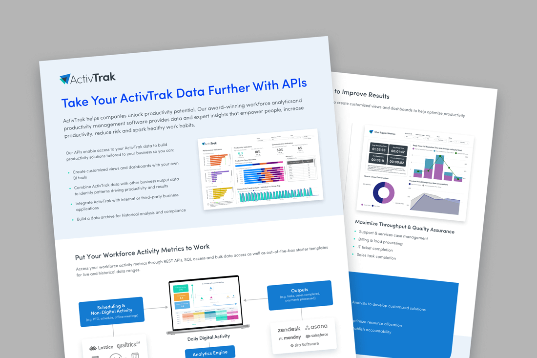 ActivConnect data sheet - take your data further with APIs