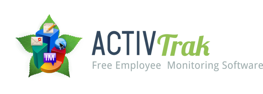 ActivTrak Free Employee Monitoring Software next to the old logo, which is a 5 leaves with a 3D pie chart.