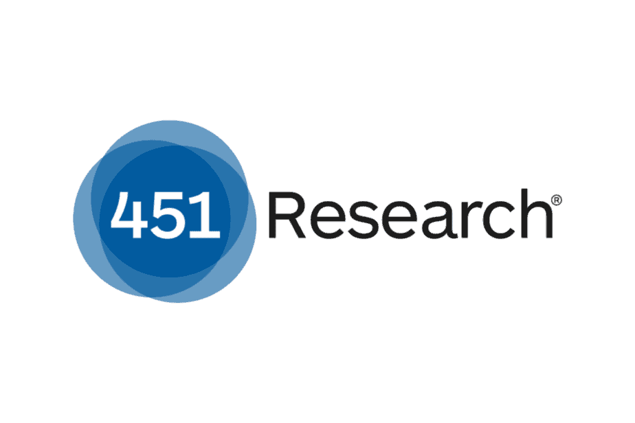 451 Research and their logo which is several overlapping blue circles around the 451.
