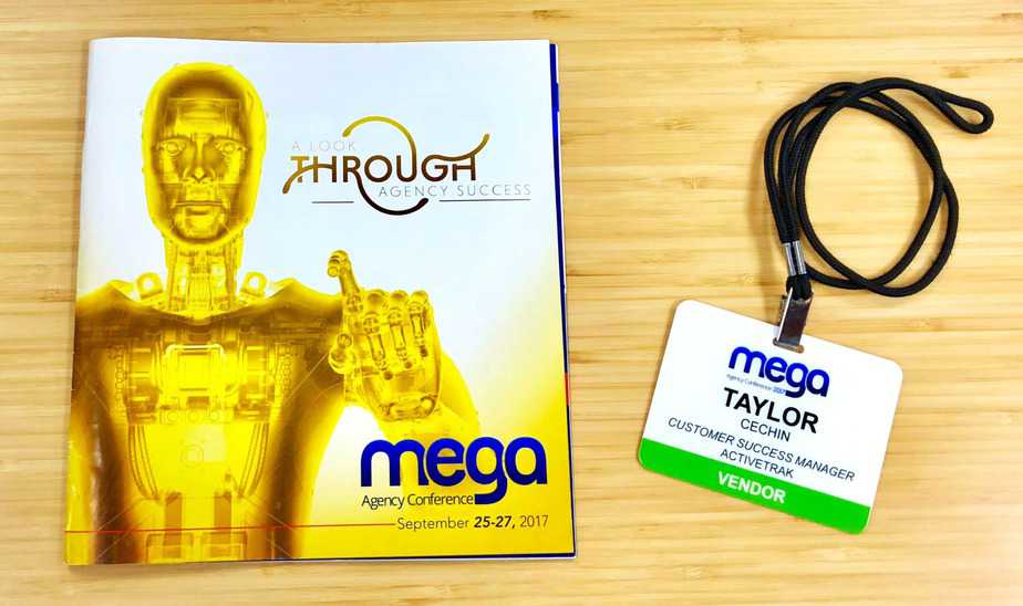 Allstate mega agency conference badge and book, keys to better customer service skills