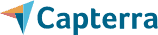 The Capterra logo which has an arrow with blue and orange triangles inside it.