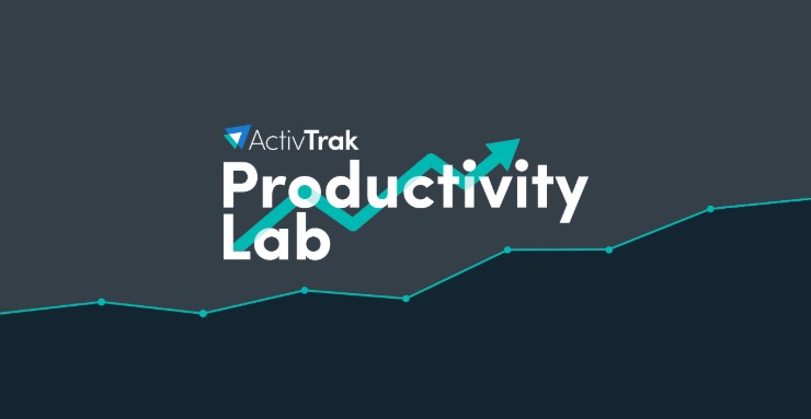 The words ActivTrak Productivity Lab with a line graph under it.