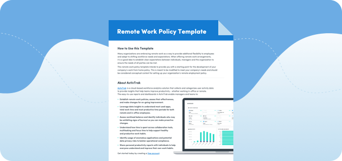 Desktop showing an animated example of three templates