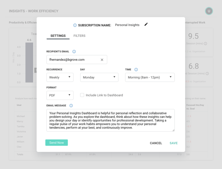 Data Privacy controls - personal insights & email subscriptions