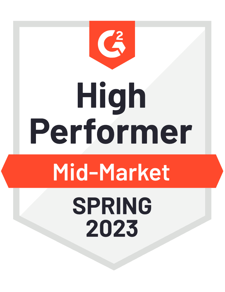 G2 High Performer Mid-Market - Spring 2023