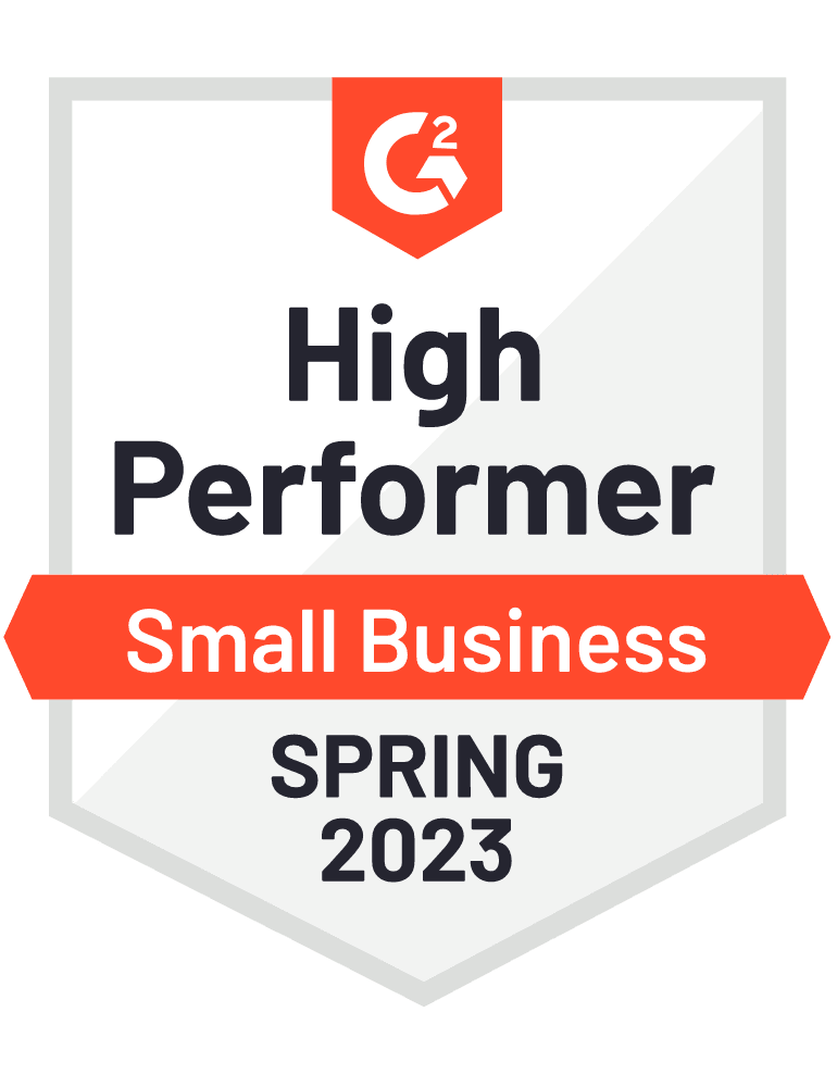 G2 High Performer Small Business - Spring 2023