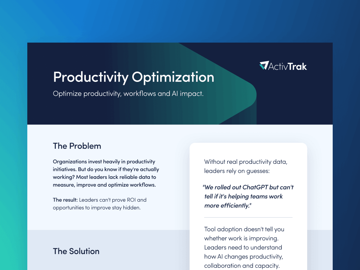 ActivTrak Productivity Optimization