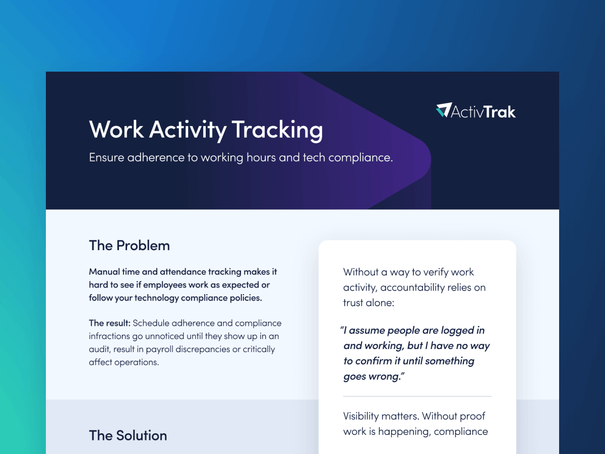 ActivTrak Work Activity Tracking