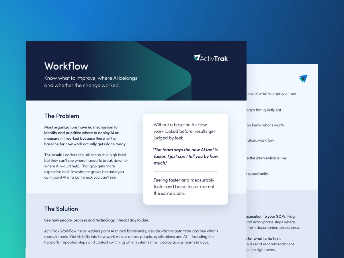 ActivTrak Workflow Datasheet